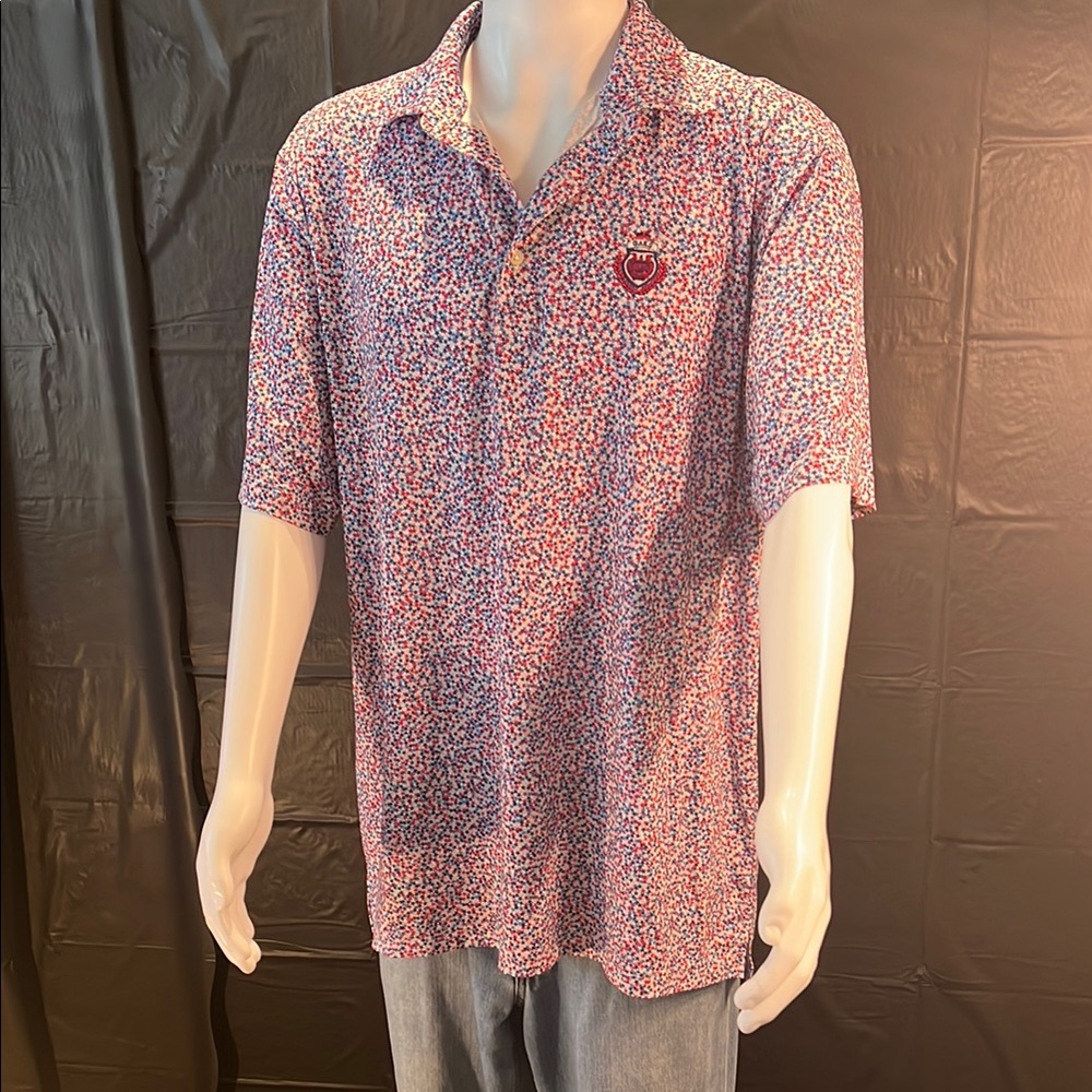 Confetti Star Print Polo